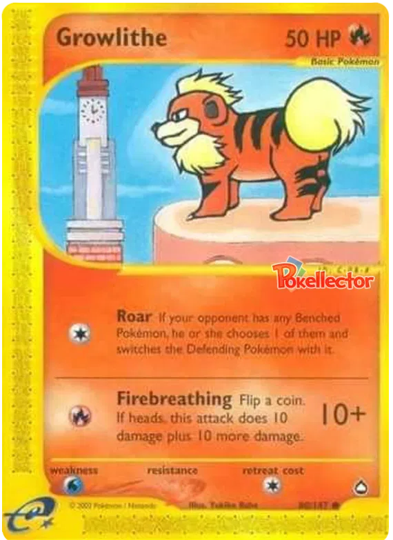 Growlithe - Aquapolis #80