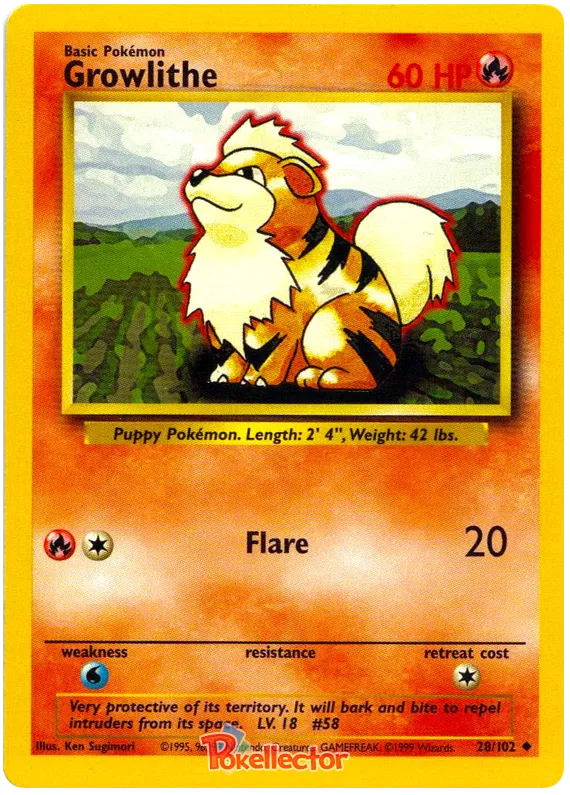 Growlithe - Base Set #28