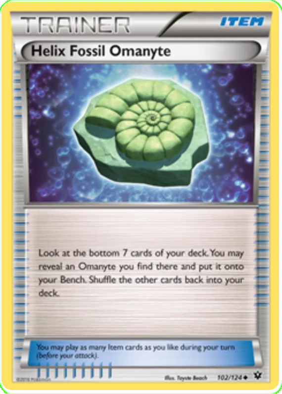 Helix Fossil Omanyte - Fates Collide #102