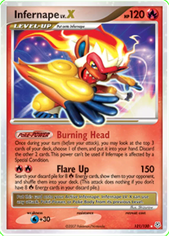 Infernape LV. X - Diamond & Pearl #121