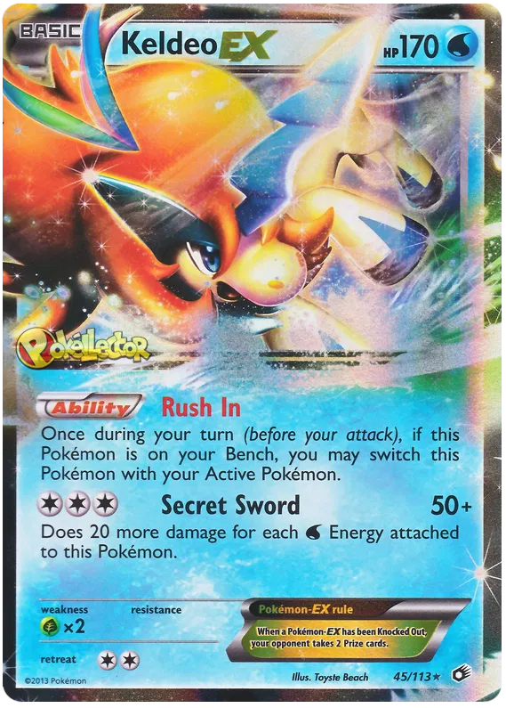 Keldeo EX - Legendary Treasures #45