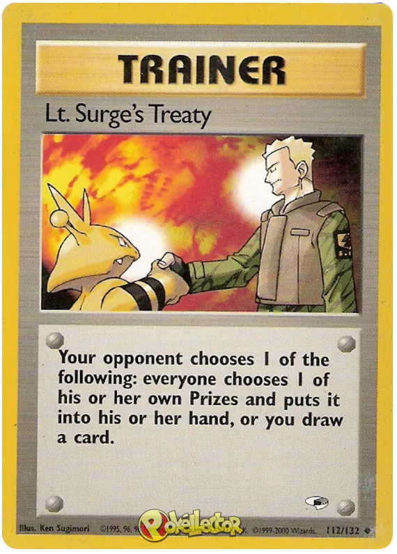 Lt. Surge's Treaty - Gym Heroes #112