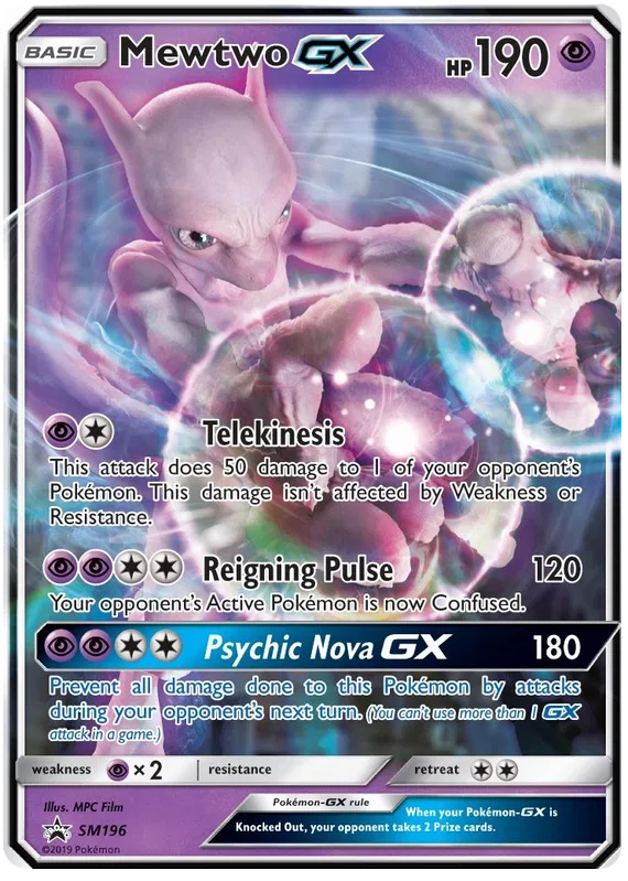 Mewtwo GX - Sun & Moon Promos #196