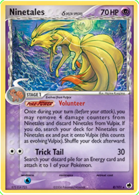 Ninetales  (delta species) - EX Dragon Frontiers #8