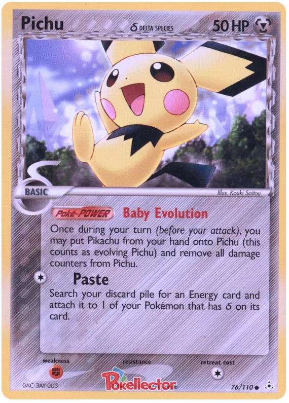 Pichu  (delta species) - EX Holon Phantoms #76