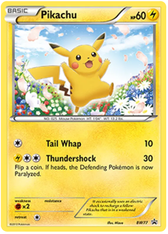 Pikachu (Unreleased) - Black & White Promos #77