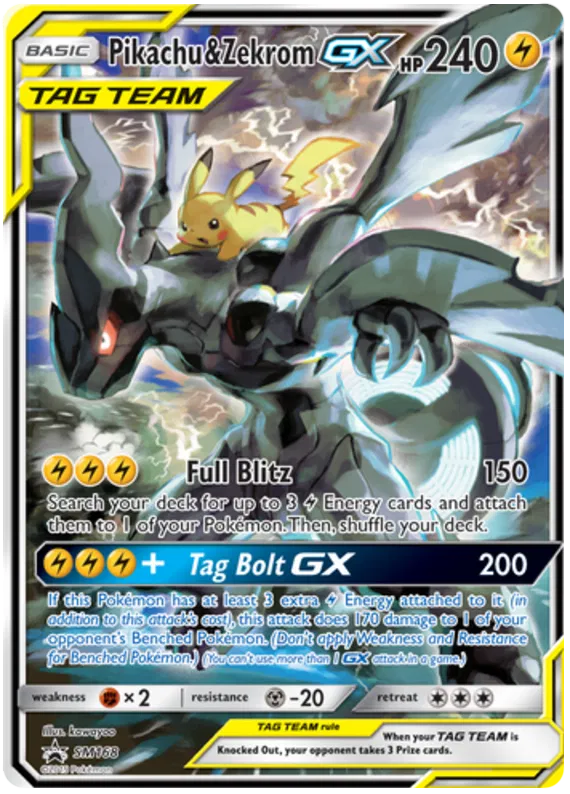 Pikachu & Zekrom GX - Sun & Moon Promos #168