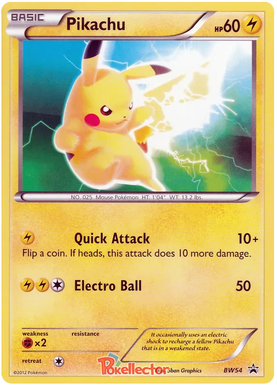 Pikachu - Black & White Promos #54