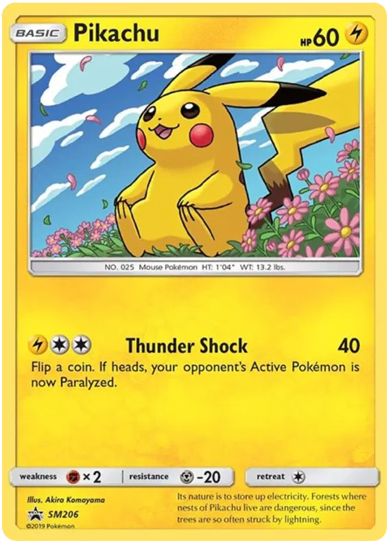 Pikachu - Sun & Moon Promos #206