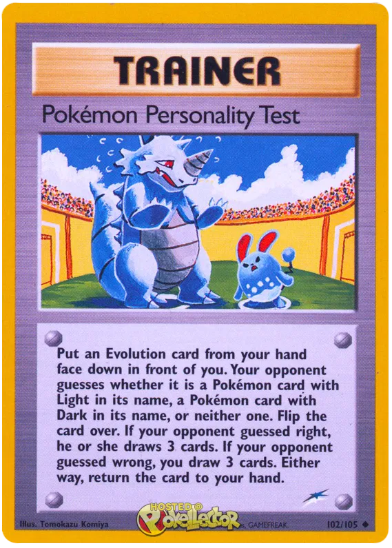 Pokemon Personality Test - Neo Destiny #102