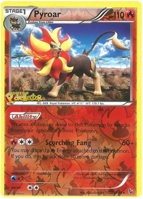 Pyroar - XY Flashfire #20