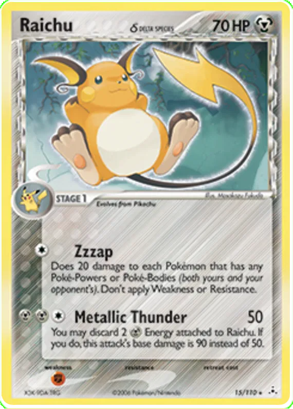 Raichu  (delta species) - EX Holon Phantoms #15