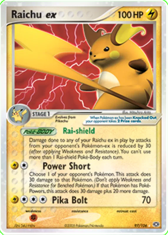 Raichu ex - EX Emerald #97