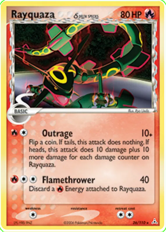 Rayquaza  (delta species) - EX Holon Phantoms #26