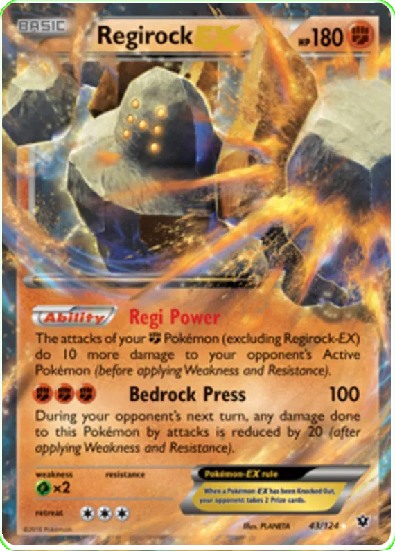 Regirock EX - Fates Collide #43