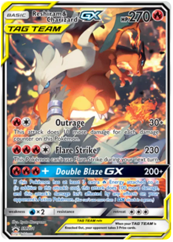 Reshiram & Charizard GX - Sun & Moon Promos #201