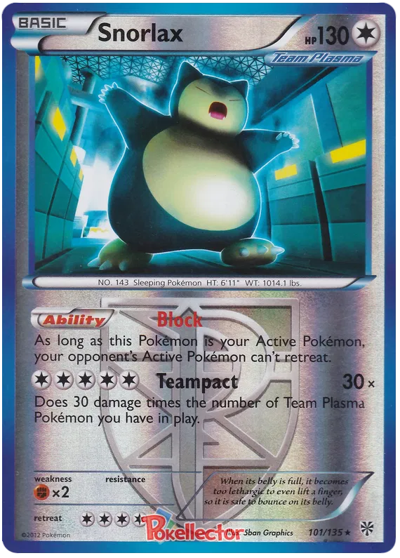 Snorlax - Plasma Storm #101