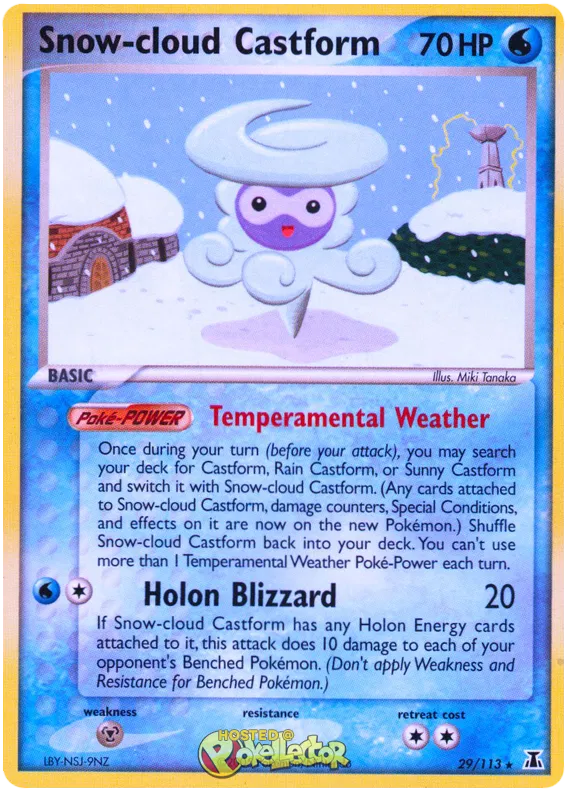 Snow-cloud Castform - EX Delta Species #29