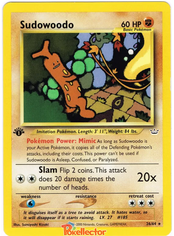 Sudowoodo - Neo Revelation #26