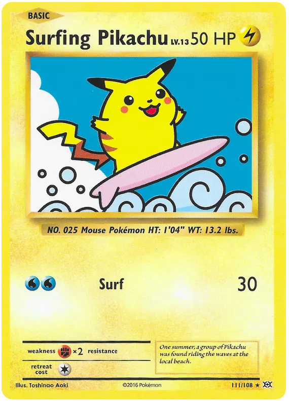 Surfing Pikachu - Evolutions #111