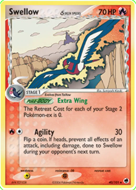 Swellow  (delta species) - EX Dragon Frontiers #40