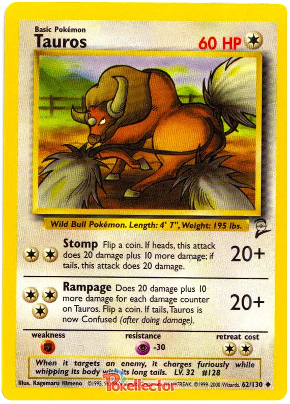 Tauros - Base Set 2 #62