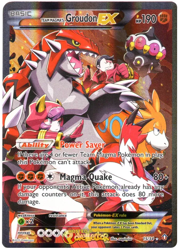 Team Magma's Groudon EX - Double Crisis #15