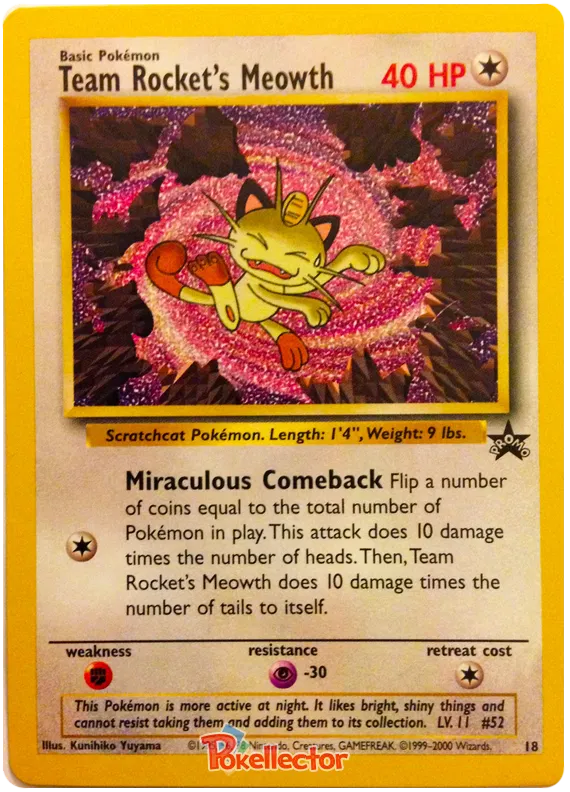 Team Rocket's Meowth - Wizards of the Coast Promos #18