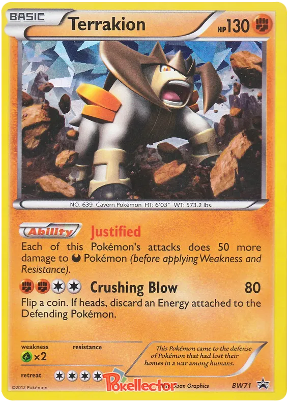 Terrakion - Black & White Promos #71