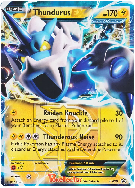 Thundurus EX - Black & White Promos #81