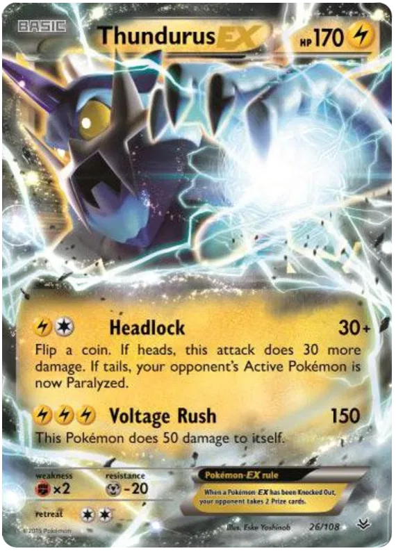 Thundurus EX - Roaring Skies #26