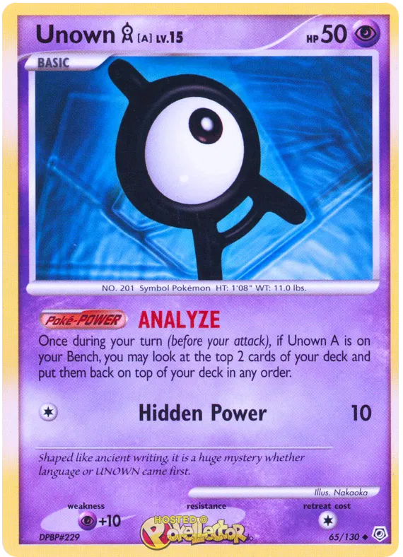 Unown A - Diamond & Pearl #65