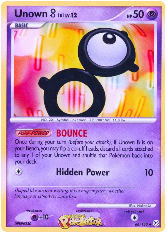 Unown B - Diamond & Pearl #66