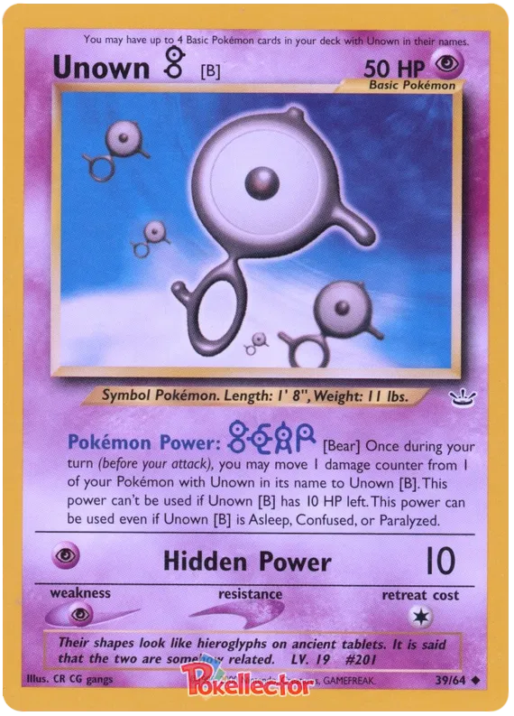 Unown B - Neo Revelation #39