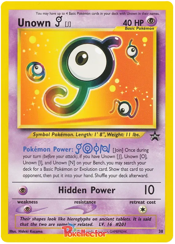 Unown J - Wizards of the Coast Promos #38