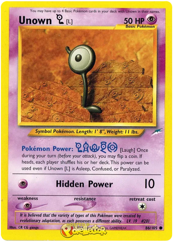 Unown L - Neo Destiny #86