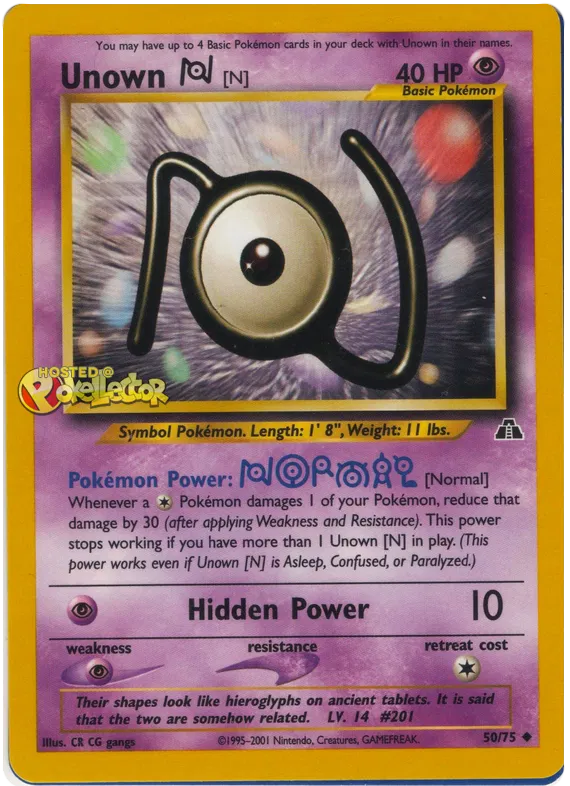 Unown N - Neo Discovery #50