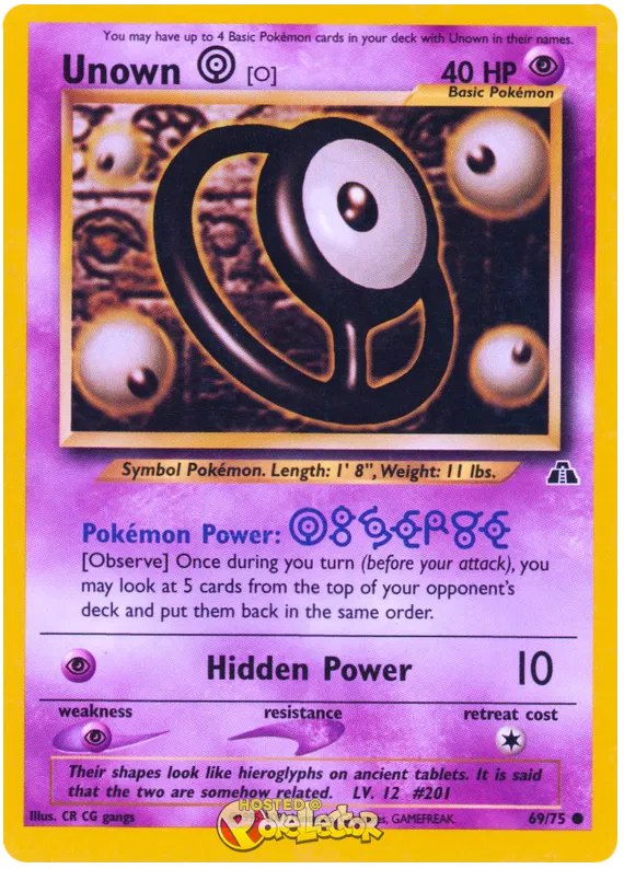 Unown O - Neo Discovery #69