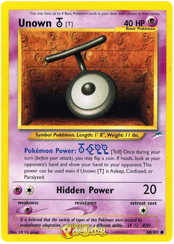 Unown T - Neo Destiny #88