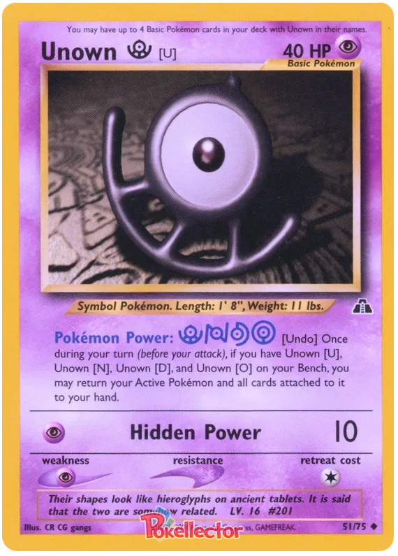 Unown U - Neo Discovery #51