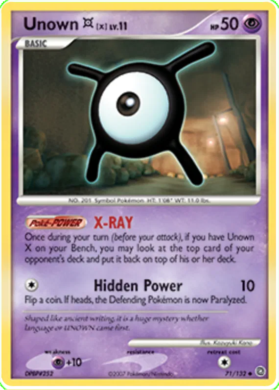 Unown X - Secret Wonders #71