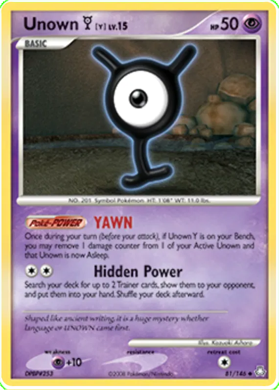 Unown Y - Legends Awakened #81