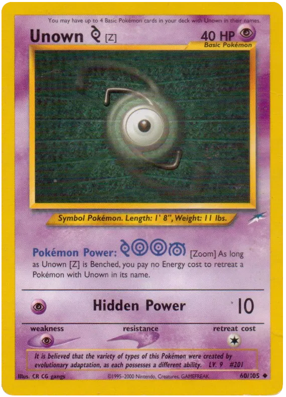 Unown Z - Neo Destiny #60