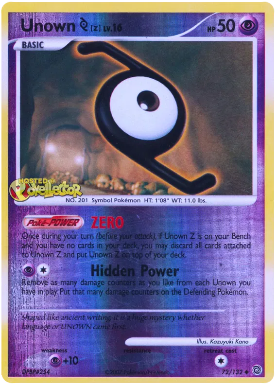 Unown Z - Secret Wonders #72