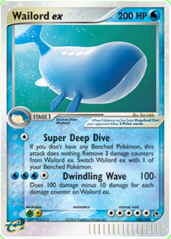 Wailord EX - EX Sandstorm #100