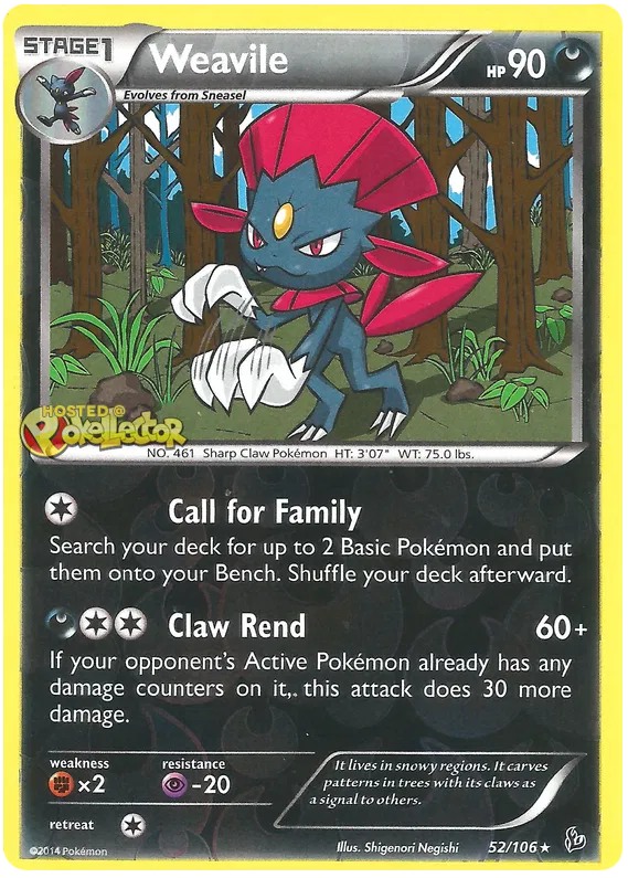 Weavile - XY Flashfire #52